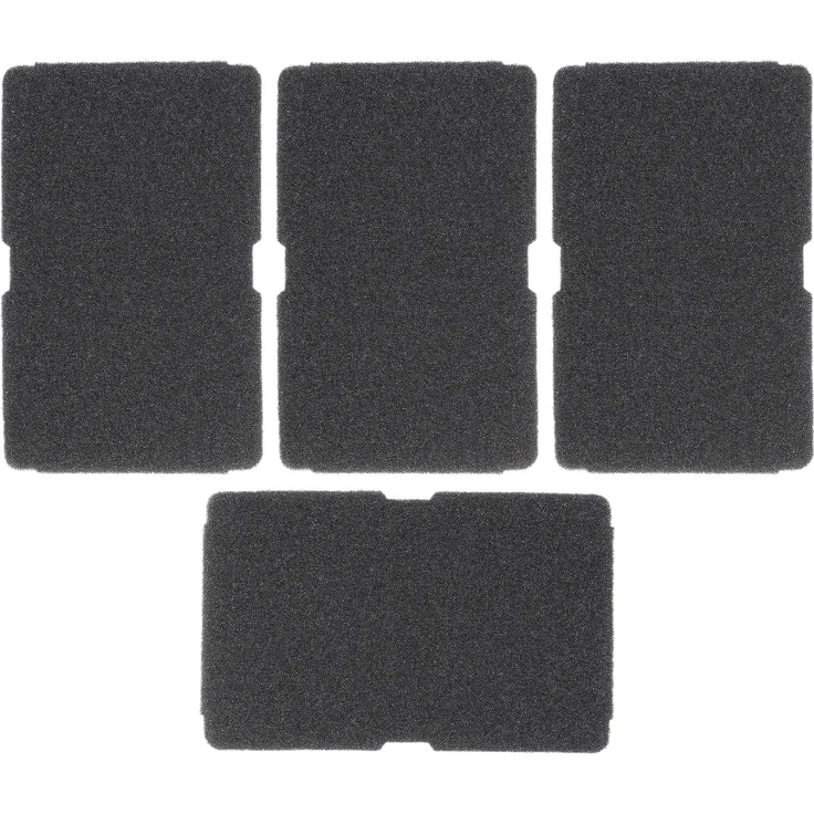 McFilter Ersatzfilter Schwammfilter, 4 Stück für Beko 2964840100, DPU 7340, DPU 7404, Blomberg TKF7451, Grundig Edition 70, abwaschbar, schwarz