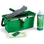 Unger Fenster Reinigungs-Kit Fensterwischer, Mikrofaser-Bezug, Eimer + Zubehör