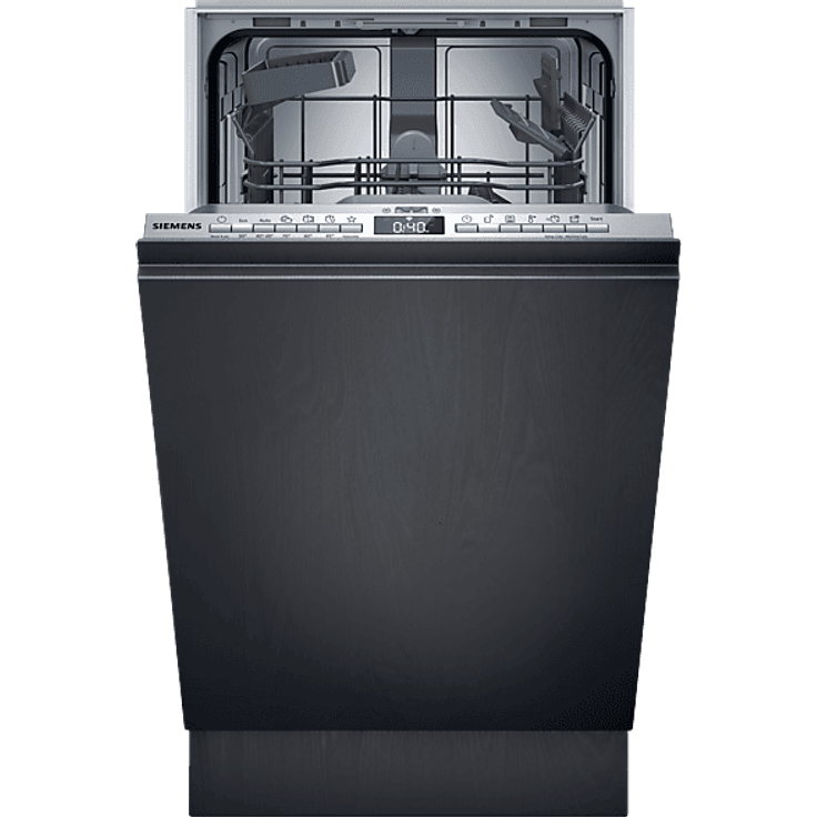 SIEMENS SR63EX25KE iQ300, vollintegrierbarer Geschirrspüler mit varioSpeed Plus, autoOpen dry, 448 mm breit, 44 dB (A), Energieeffizienzklasse B