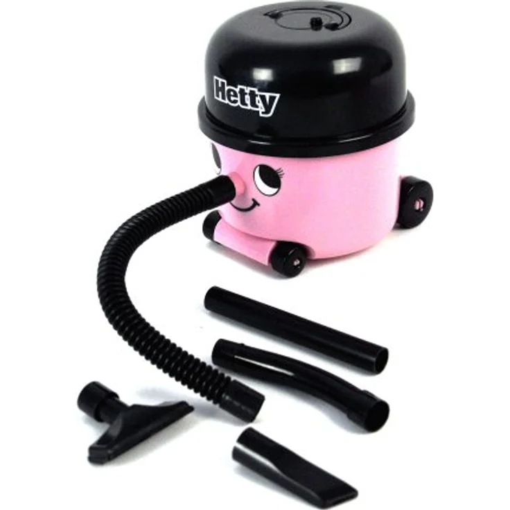 Paladone Hetty Hoover Schreibtischstaubsauger, pinkfarbener Mini-Computer- & Tastaturreiniger mit 30cm Schlauch, tragbar und leicht – Bild 1