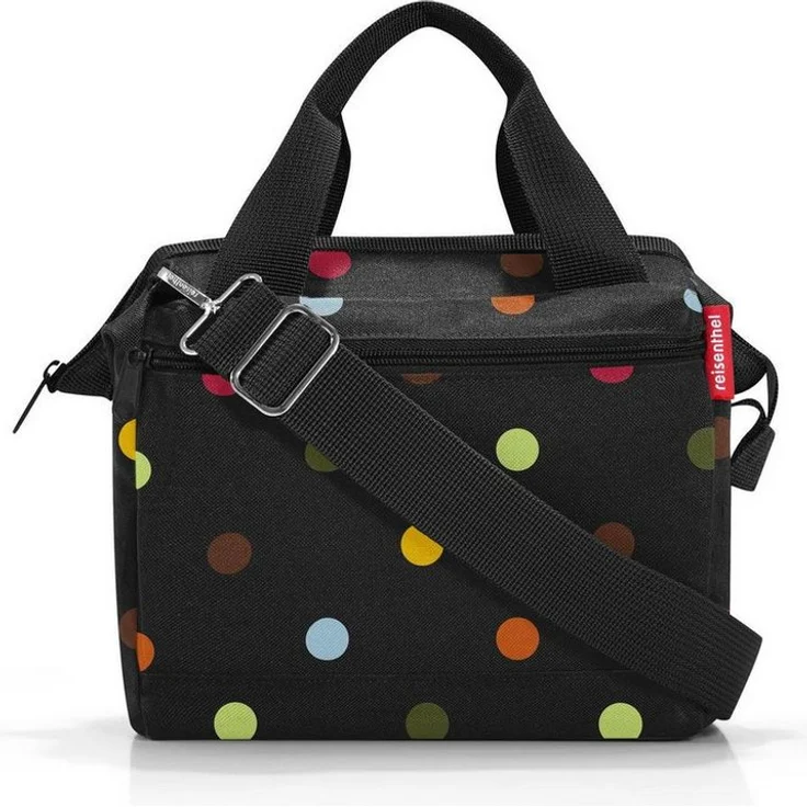REISENTHEL® Einkaufsshopper allrounder cross dots, allrounder cross - Umhängetasche aus recyceltem Material, wasserabweisend, 4 l Volumen, blau – Bild 1
