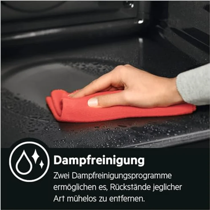 AEG Einbaubackofen Serie 5 mit Ringheißluft - Gleichmäßige Garergebnisse auf 3 Ebenen - Reinigung mit Wasserdampf - Elektronikuhr mit Timerfunktionen - Grillfunktion - Schwarz BEE43511AB – Bild 2
