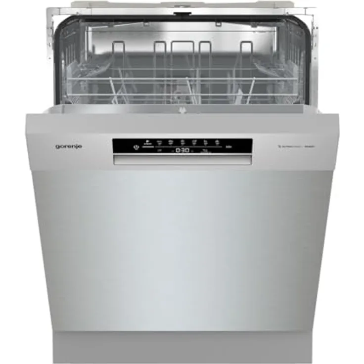 Gorenje GU642E90X Geschirrspüler, unterbaufähig, 13 Maßgedecke, 7 Spülprogramme, AquaStop, leise mit 47 dB, Farbe Inox