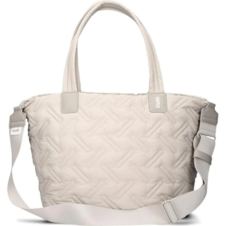 Zwei Cleo Shopper - Shopper 42 cm (sand), leicht und geräumig, mit abnehmbarem Schultergurt – Bild 1