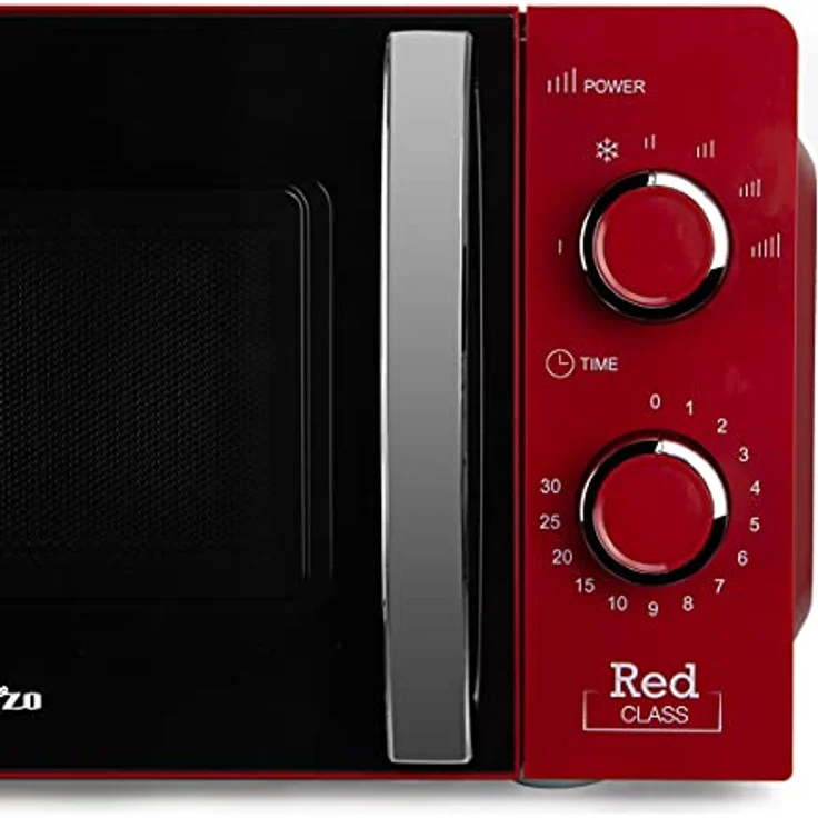 Orbegozo Mikrowelle MI 2121, 20 Liter Kapazität, 6 Leistungsstufen, Timer bis 30 Minuten, Auftauprogramm, 700 W, Rot – Bild 5