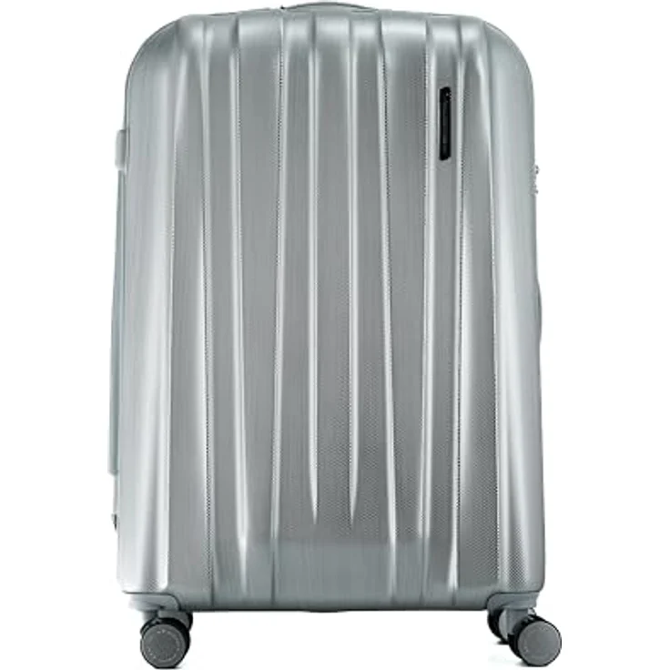 Polestream ® Moonrock Koffer, Silver Brushed, erweiterbar um 20% mit TSA-Schloss und 5 Jahren Garantie – Bild 1