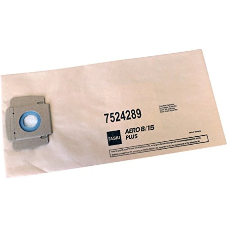 TASKI 7524289 Staubsaugerbeutel aus Papier, 10er Pack für Aero 8/15 Modelle, Maße 60 x 510 x 240 mm – Bild 2