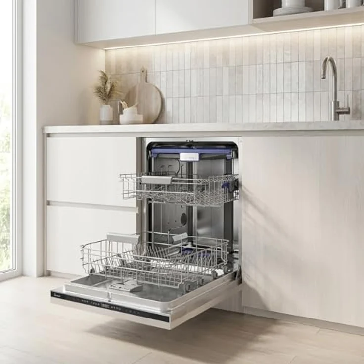 KKT KOLBE DW60VI 60 cm Geschirrspüler, vollintegrierbar mit Besteckschublade, LED-Beleuchtung, automatischer Türöffnung, 7 Programmen für 14 Maßgedecke – Bild 2
