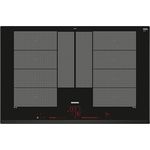 SIEMENS EX851LYV5E, iQ700, Smartes Induktionskochfeld 80 cm, autark, Rahmenlos aufliegend, Touch & Slide, varioInduktion Plus, Intelligente flexZonen, Bratsensor Plus, cookConnect System, Schwarz