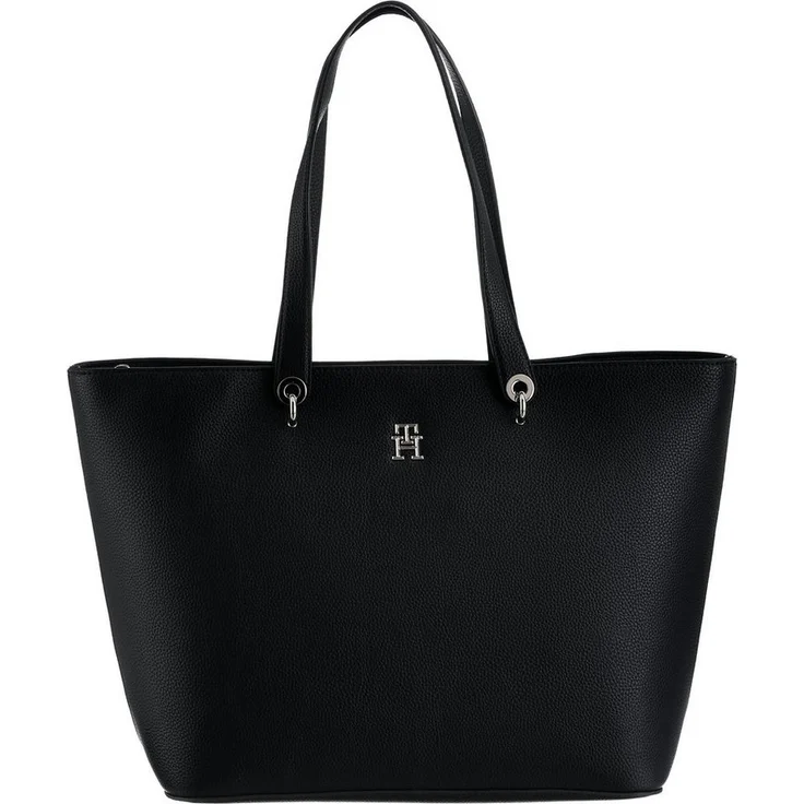 Tommy Hilfiger Shopper TH EMBLEM TOTE, BDS Black, mit TH-Emblem vorne - Preisvergleich