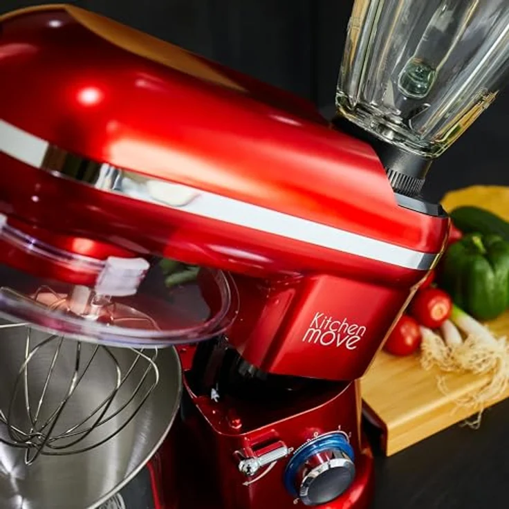 Dallas Pro Multifunktions-Küchenmaschine, Zerkleinerer, 1500 W, Schüssel, 5,5 l, Rot – Bild 7