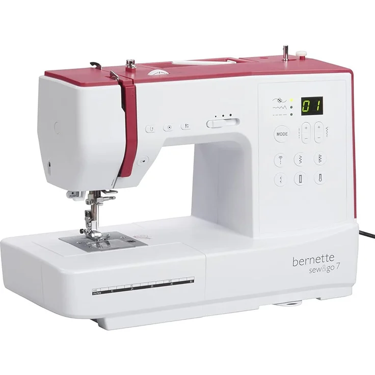 Bernette Computer-Nähmaschine sew&go 7, 80 Programme, -einstellbare Stichlänge, Stichbreite, Einfädelautomatik, Nadelstopp - swiss Design, LED-Nählicht, 7 Nähfüße – Bild 1