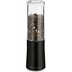 Zassenhaus Pfeffermühle DESSAU, zum Selbstbefüllen, Ø 5,5 cm H: 17 cm, schwarz, Glasbehälter, Keramikmahlwerk, Gewürzmühle, zerkleinert Pfeffer und getrocknete Kräuter