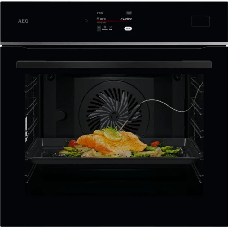 AEG Serie 8000 TB8SB73FAB Einbaubackofen, 70 L, Dampfgaren, AutoClean, WiFi, Schwarz, A++, 3500 W