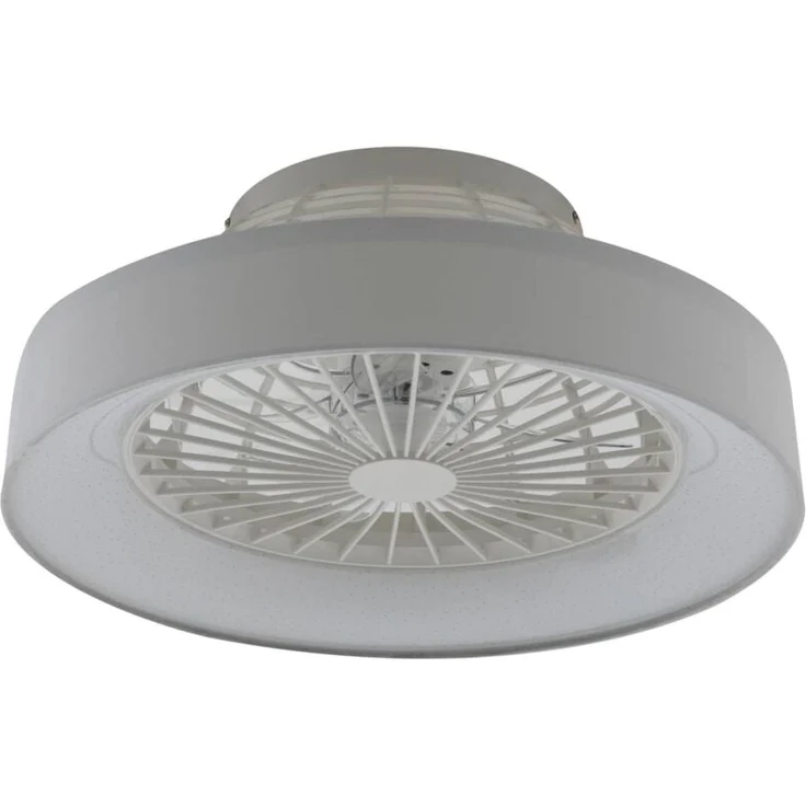 Lindby Deckenventilator 'Mace', dimmbar mit Fernbedienung, LED-Leuchte, Ø 47 cm, weiß, für Wohnzimmer & Esszimmer