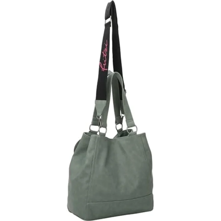 Fritzi aus Preußen Shopper Eco Joy01, Schultertasche mit variabler Form, Leaf (grün) – Bild 2