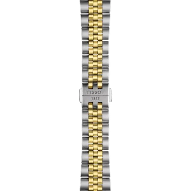 Tissot PR516 Powermatic 80, Automatik Herrenuhr / Unisex, Edelstahlgehäuse in Bicolor mit schwarzem Mineralglas-Lünettenring, weißem Zifferblatt, 80 Stunden Gangreserve, Wasserdicht bis 100 m – Bild 4