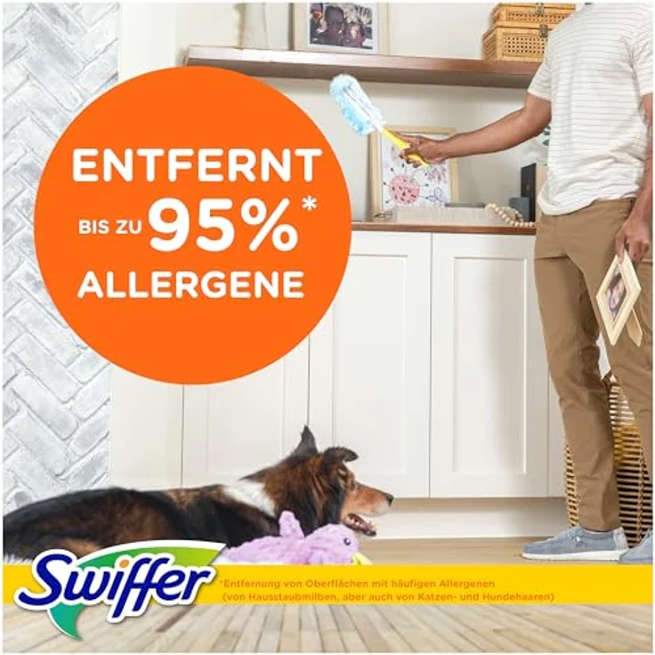 Swiffer Duster KIT, Staubmagnet Starter Set mit 1 Griff und 13 Nachfülltüchern, ideal für empfindliche Oberflächen – Bild 6