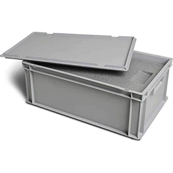 Climapor Transportbox klein aus Styropor, grau – Volumen: 54,5 x 35 x 18 cm (16,5 Liter) - Wandstärke: 2 cm - Thermobox aus EPS – Bild 2