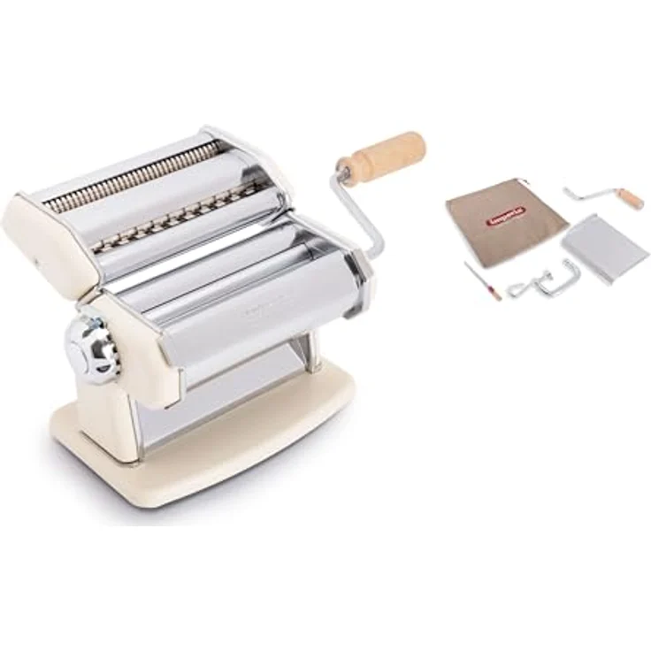 Imperia IPASTA Classica Nudelmaschine, 100% Made in Italy, manuelle Teigausrollmaschine aus verchromtem Stahl, für Lasagne, Tagliolini und Fettuccine – Bild 1