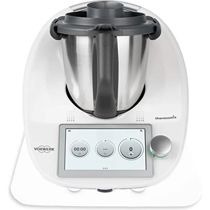 Gleitbrett aus Acryl | transparent | 33x28cm für Thermomix TM5 TM6 TM31 und vielen weiteren Küchengeräten | mit hochwertigen Teflongleitern für müheloses Verschieben | Made in Germany
