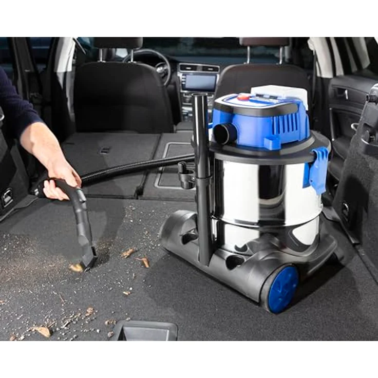 Westfalia 18V Nass/Trockensauger WNTS, 20 Liter Edelstahltank, flexibler Schlauch Ø 32 mm, ohne Akku und Ladegerät – Bild 3