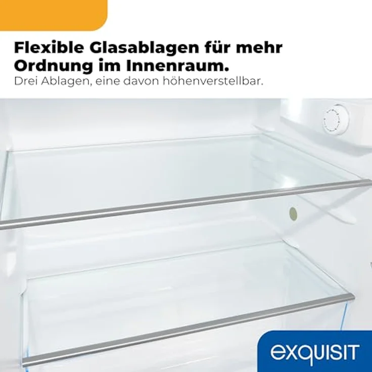 Exquisit KS516-4-H-010D Kühlschrank, freistehend, weiß, LED, Breite 56 cm, Energieklasse D – Bild 7