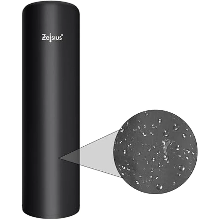 Zelsius Gas Heizstrahler "Zermatt", 11 kW, Ø 46cm x (H) 137cm, schwarz/silber, Terrassenheizstrahler außen mit Sicherheitsabschaltung und Piezo-Zündung – Bild 9