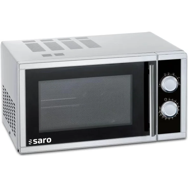 Saro Mikrowelle WD 900 U, Edelstahl mit Grillfunktion 1000 Watt, 25 l, 1200 Watt Mikrowellenleistung, 5 Stufen, Auftaufunktion, Timer bis 30 Minuten
