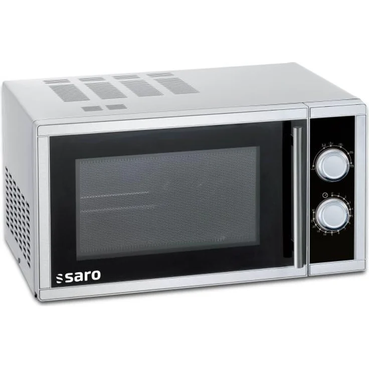 Saro Mikrowelle WD 900 U, Edelstahl mit Grillfunktion 1000 Watt, 25 l, 1200 Watt Mikrowellenleistung, 5 Stufen, Auftaufunktion, Timer bis 30 Minuten