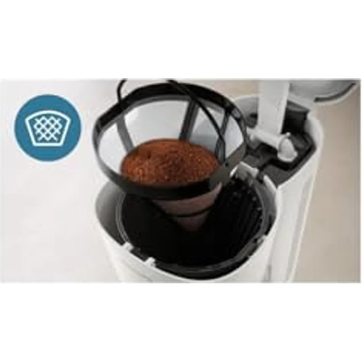 Philips HD7411/00, Filterkaffeemaschine mit Warmhaltemodus, Weiß – Bild 2