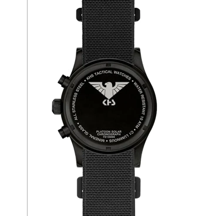 KHS Platoon Black Steel Solar Chronograph mit DIVERFLEX® Band schwarz – Bild 5