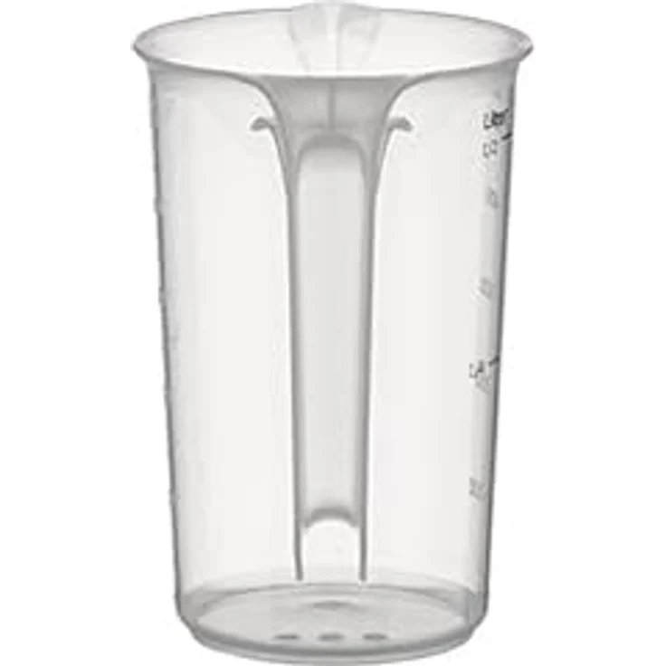 Messbecher -STACKABLE- Ø 9 cm, H: 14 cm, 0,5 Liter Polypropylen mit offenem Griff geprägte Maßskalierung außen Liter- - Milliliter-Einteilung – Bild 5