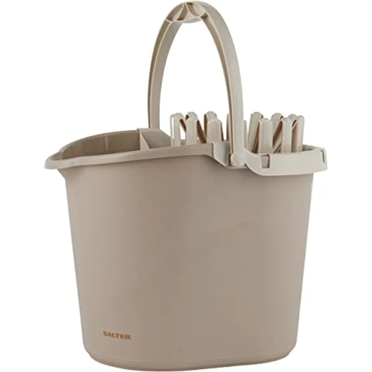 Salter LASAL71915WEU7 Warm Harmony Collection Mop Bucket, with Powerful Wringer, Pouring Spout For Less Mess, Mop Clip & Carry Handle, Easy-Wring, For Indoor and Outdoor Use, 14 Litres
