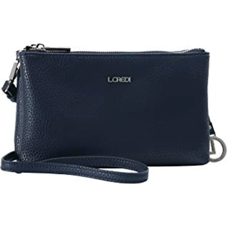 L.Credi Ella Umhängetasche, 14 cm, marineblau, 100% Polyurethan, 24 cm x 4 cm x 14 cm – Bild 1