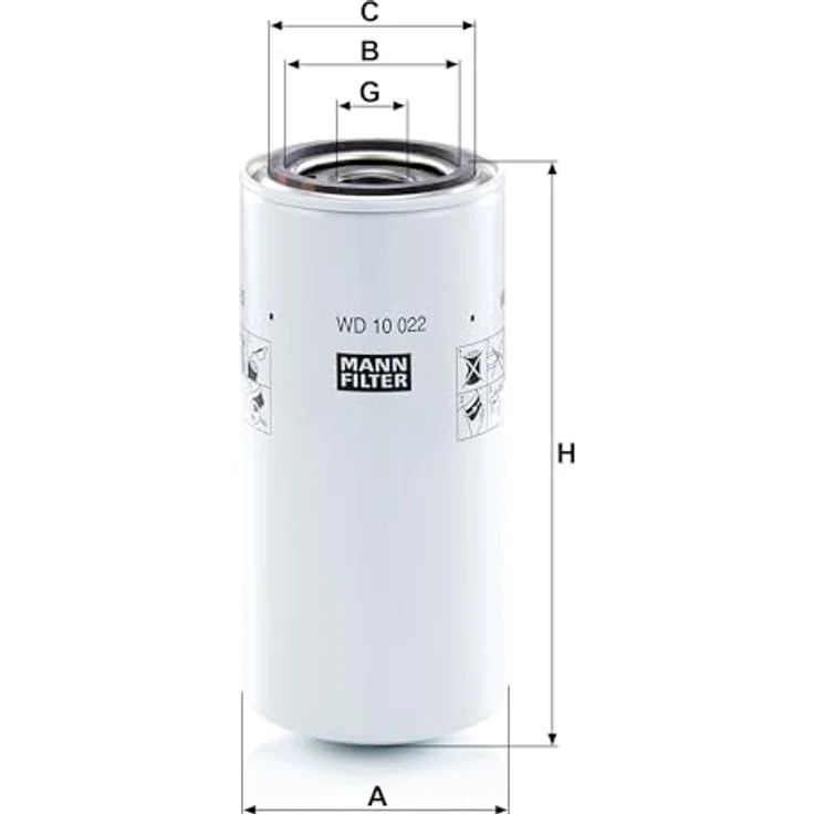 Mann Filter WD 10 022, Arbeitshydraulikfilter für Bremsen, effektive Filtration und hohe Langlebigkeit – Bild 3