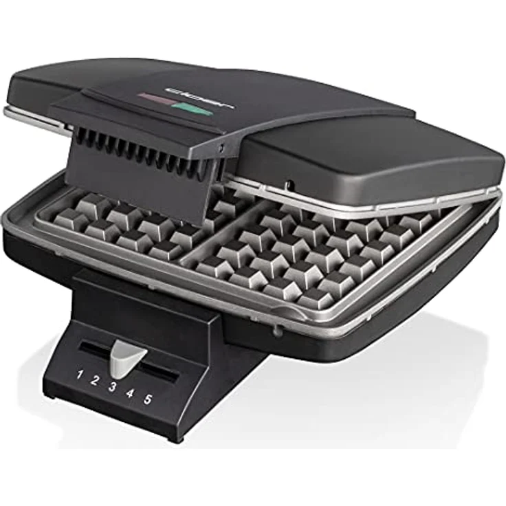 Cloer 1440 Brüsseler Waffeleisen für traditionelle Belgische Waffeln, 930 W, Backampel, schwarz lackiertes Metallgehäuse – Bild 5