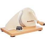 Zassenhaus Brotschneidemaschine manuell CLASSIC | Beige | Solinger Klingenstahl | Schnittstärken: 1-18mm | Brett und Kurbel aus Buchenholz | 30 × 25,5 × 19cm