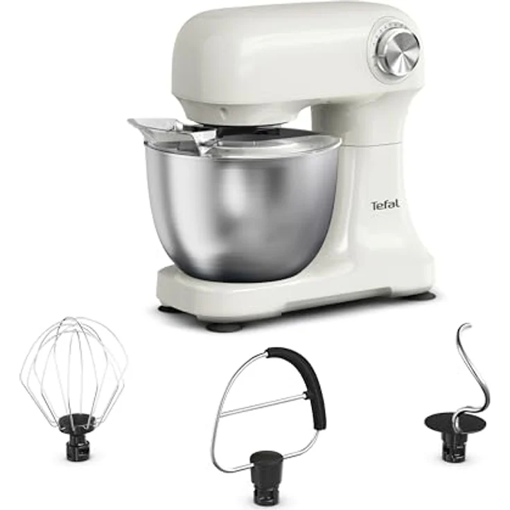 Tefal QB140A Bake Easy, Küchenmaschine mit 500 W, 3,5 l Schüssel, 12 Geschwindigkeiten + Pulse, planetarisches Rührsystem – Bild 1