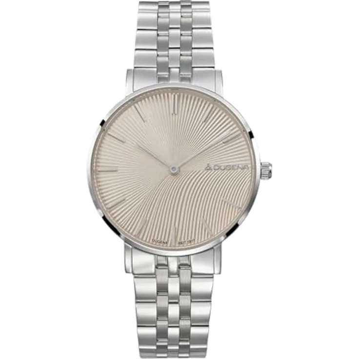 Dugena Damen-Armbanduhr Linée, Quarz, Edelstahl, Wasserdicht 3 bar, Champagnerfarben – Bild 1