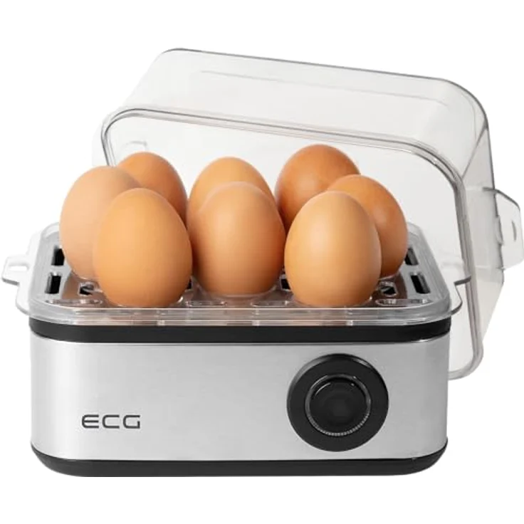 ECG UV 5080 Eierkocher, 500 Watt, Betriebskontrollleuchte, für 8 Eier, 3 verschiedene Härtegrade, Weiß – Bild 6