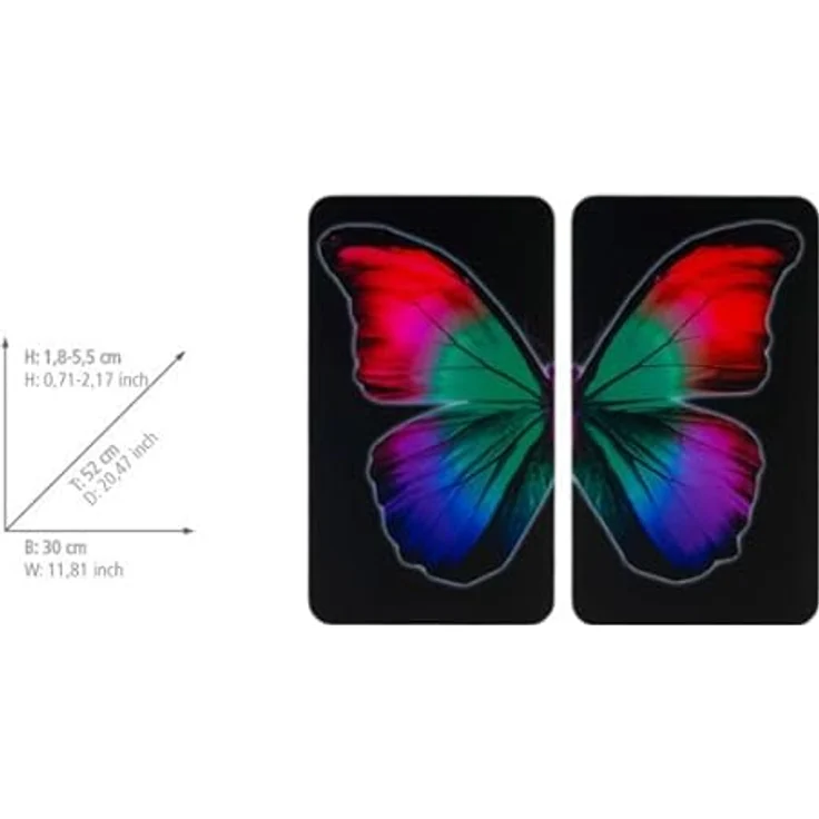 Wenko Herdabdeckplatte, Breite 50 cm, gehärtetes Glas – Bild 5