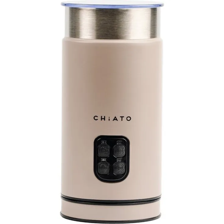 CHiATO milkPLAY, Elektrischer Milchaufschäumer mit 3 Schaumarten, 130 ml Kapazität, einfache Bedienung