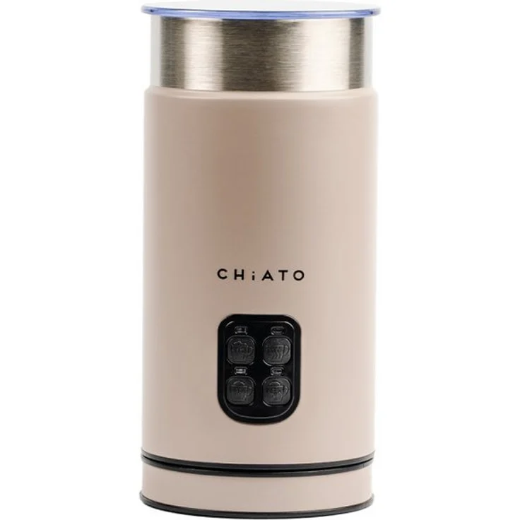CHiATO milkPLAY, Elektrischer Milchaufschäumer mit 3 Schaumarten, 130 ml Kapazität, einfache Bedienung