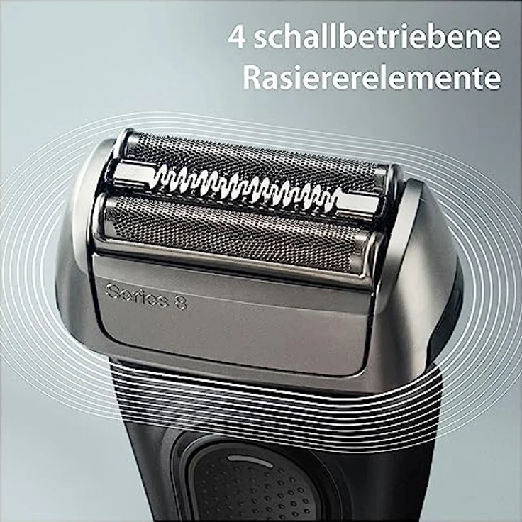 Braun Series 8 Rasierer Herren mit 4+1 Scherkopf, Elektrorasierer, Präzisions-Langhaarschneider, Reinigungsstation, 60 Min Laufzeit, Wet & Dry, Geschenk Mann, Made in Germany 8560cc, schwarz – Bild 3