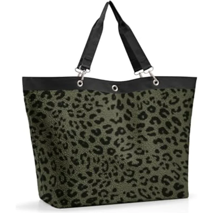 reisenthel shopper XL teddy leo olive, Geräumige Shopping Bag mit wasserabweisendem Material, 35l Volumen, inkl. Innentaschen – Bild 4