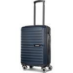 SAXOLINE Kleiner Hartgepäck Kabinen-Koffer | Cabin-Trolley 39 x 22 x 56 cm, ABS Material, 4 Doppelrollen & TSA-Schloss | Fiesta Serie, für Damen und Herren, schwarz