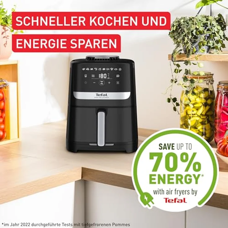 Tefal Easy Fry Silence EY5528, Heißluftfritteuse XL mit Sichtfenster, leise Fritteuse mit Heißluft-Technologie, 10 Programme, wenig Ölbedarf, Grillrost inkl. – Bild 5