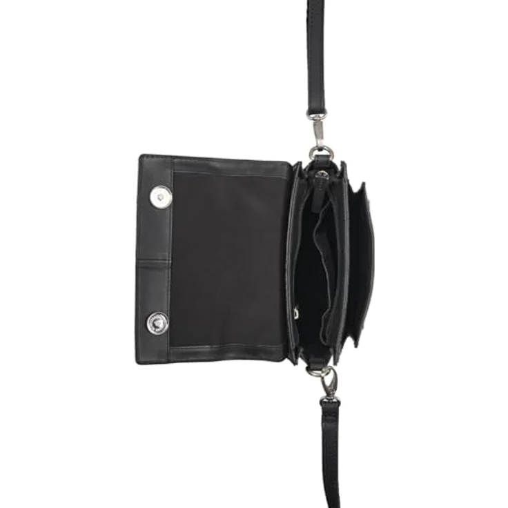 Burkely Cool Colbie Citybag Small, Handtasche mit 2 Innen- und 2 Außenfächern, Schwarz, 20 cm hoch, 8 cm breit, 15 cm lang – Bild 4