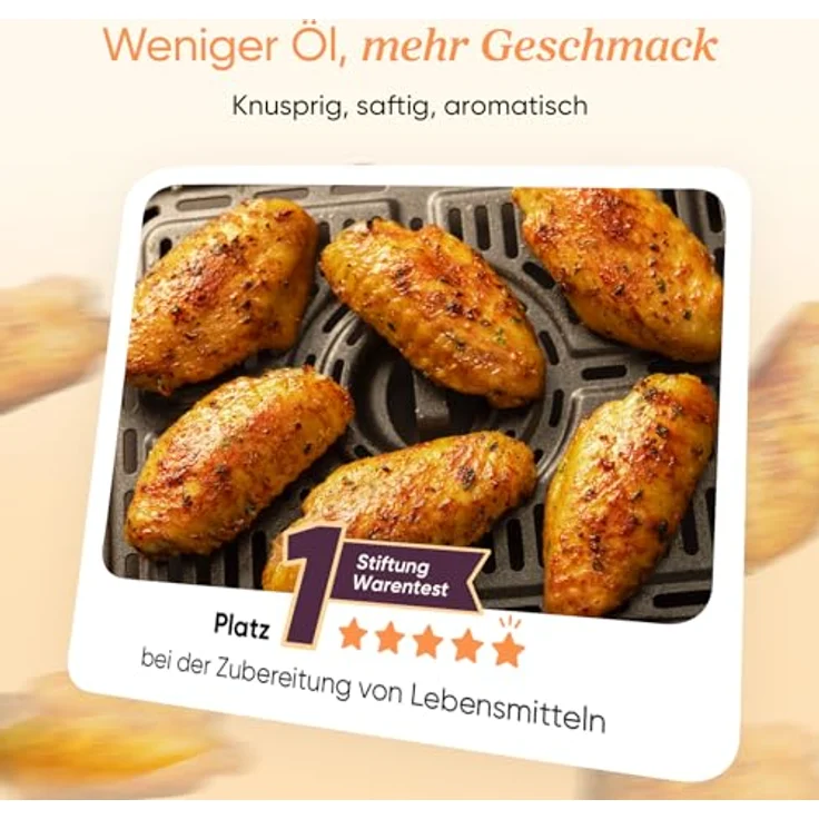 Cosori Airfryer 8,5L Heißluftfritteuse mit Sichtfenster, 2 Kammern und App-gesteuerten Rezepten – Bild 3